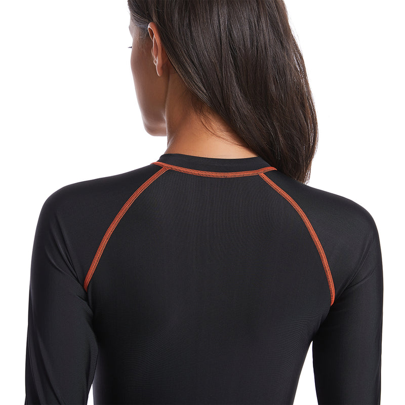 one piece rash guard with front zipper