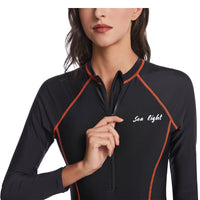 one piece rash guard with front zipper