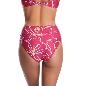 floral strappy bandeau with tie knot bottoms