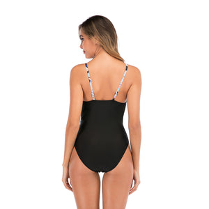TIE KNOT MID CUT OFF ONE PIECE SWIMSUIT!