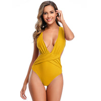 PLUNGING V-NECK ONE-PIECE SWIMSUIT
